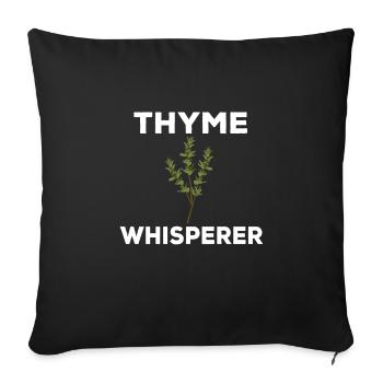 Thyme Whisperer - Sofa pillowcase 17,3'' x 17,3'' (45 x 45 cm) - black - Front