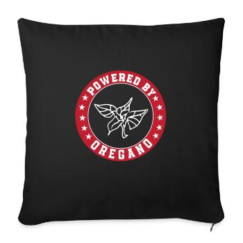 Powered by oregano - Sofa pillowcase 17,3'' x 17,3'' (45 x 45 cm) - black - Front