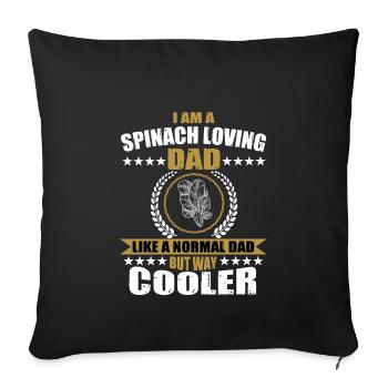 Spinach Lover Dad For Men - Sofa pillowcase 17,3'' x 17,3'' (45 x 45 cm) - black - Front