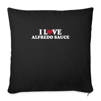 J’adore la sauce Alfredo - Housse de coussin décorative 45 x 45 cm - noir - Devant