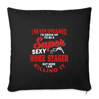 Home Stager Outfit - Sofakissenbezug 45 x 45 cm - Schwarz - Vorne