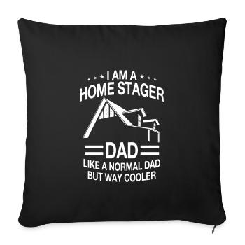 Home Stager Papa Für Männer - Sofakissenbezug 45 x 45 cm - Schwarz - Vorne
