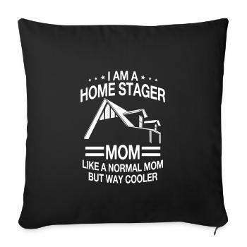 Home Stager Mama Für Frauen - Sofakissenbezug 45 x 45 cm - Schwarz - Vorne