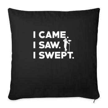 Funny chimney sweep saying - Sofa pillowcase 17,3'' x 17,3'' (45 x 45 cm) - black - Front