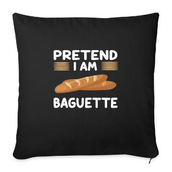 Baguette lovers - Sofa pillowcase 17,3'' x 17,3'' (45 x 45 cm) - black - Front
