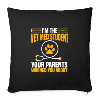 Fun Veterinary Medicine Design - Sofa pillowcase 17,3'' x 17,3'' (45 x 45 cm) - black - Front
