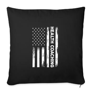 American Health Coaching USA Flag - Sofa pillowcase 17,3'' x 17,3'' (45 x 45 cm) - black - Front