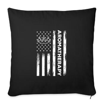 American Aromatherapy Shirt USA - Housse de coussin décorative 45 x 45 cm - noir - Devant