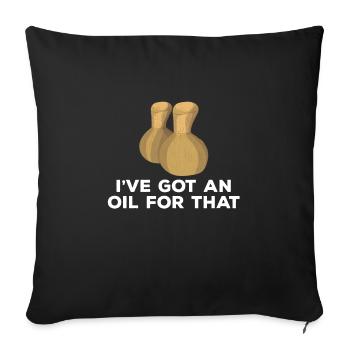 Aromatherapy lover design - Sofa pillowcase 17,3'' x 17,3'' (45 x 45 cm) - black - Front