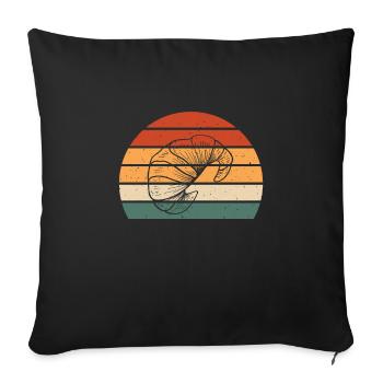 Croissant - Sofa pillowcase 17,3'' x 17,3'' (45 x 45 cm) - black - Front