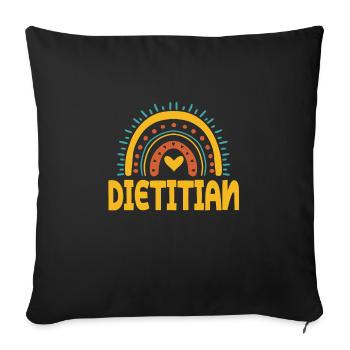 Diététicien - Housse de coussin décorative 45 x 45 cm - noir - Devant