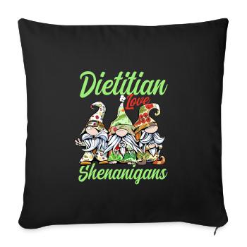 Drôles de nutritionnistes Nains de la Saint-Patrick - Housse de coussin décorative 45 x 45 cm - noir - Devant