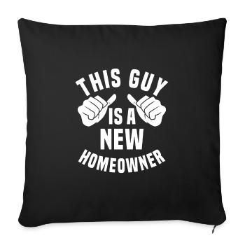 Fier nouveau propriétaire - Housse de coussin décorative 45 x 45 cm - noir - Devant