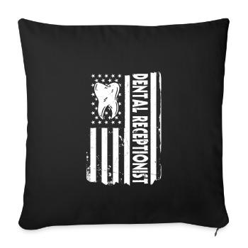 Zahnarzthelferin USA - Sofakissenbezug 45 x 45 cm - Schwarz - Vorne