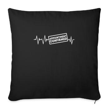 Date confirmed - Sofa pillowcase 17,3'' x 17,3'' (45 x 45 cm) - black - Front
