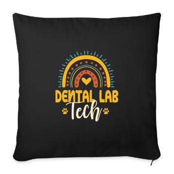 Dentallabortechnik - Sofakissenbezug 45 x 45 cm - Schwarz - Vorne