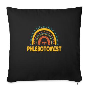 Great Phlebotomist Design - Sofa pillowcase 17,3'' x 17,3'' (45 x 45 cm) - black - Front
