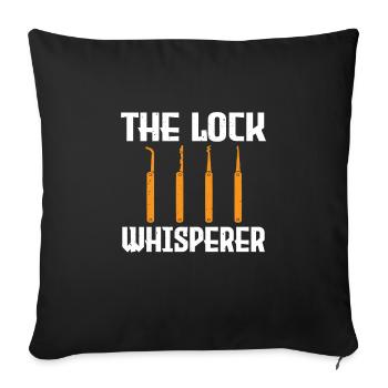 Le crochetage de serrure Lock Whisperer - Housse de coussin décorative 45 x 45 cm - noir - Devant
