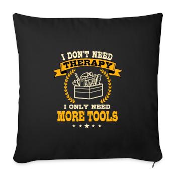 Tools - Sofa pillowcase 17,3'' x 17,3'' (45 x 45 cm) - black - Front