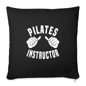 Lustiges Pilates Lehrer Shirt - Sofakissenbezug 45 x 45 cm - Schwarz - Vorne