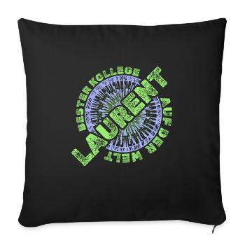 Job Laurent - Sofakissenbezug 45 x 45 cm - Schwarz - Vorne