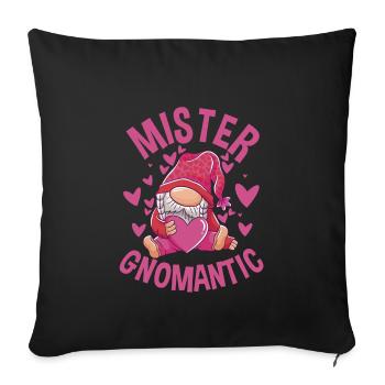 Drôle de Gnomes de jardin Couples Design Ami - Housse de coussin décorative 45 x 45 cm - noir - Devant