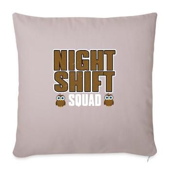 Jolie troupe de nuit - Housse de coussin décorative 45 x 45 cm - taupe clair - Devant