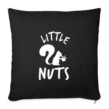 Squirrel Little Nuts - Sofa pillowcase 17,3'' x 17,3'' (45 x 45 cm) - black - Front