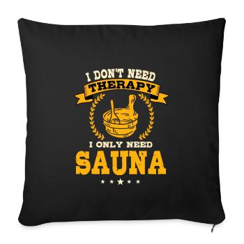 Retro Ferry Clothing Container Ship - Sofa pillowcase 17,3'' x 17,3'' (45 x 45 cm) - black - Front