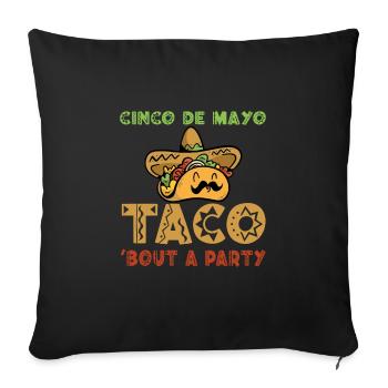 Drôle de dicton Cinco de Mayo - Housse de coussin décorative 45 x 45 cm - noir - Devant