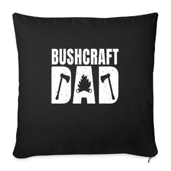 Bushcraft Papa - Housse de coussin décorative 45 x 45 cm - noir - Devant