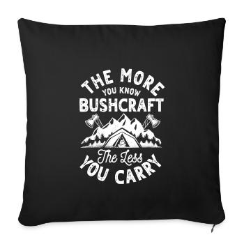 Grand cadeau Bushcraft - Housse de coussin décorative 45 x 45 cm - noir - Devant