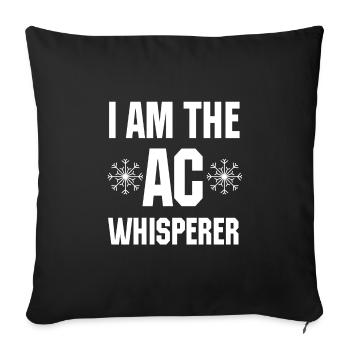 Drôle Hlk-tech-ac-whisperer - Housse de coussin décorative 45 x 45 cm - noir - Devant