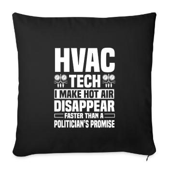 Funny Hlk Technician T-shirt - Sofa pillowcase 17,3'' x 17,3'' (45 x 45 cm) - black - Front