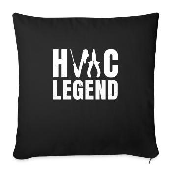 Hlk legend - Sofa pillowcase 17,3'' x 17,3'' (45 x 45 cm) - black - Front