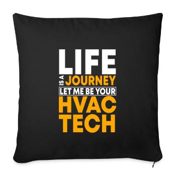 HVAC Technician - Sofa pillowcase 17,3'' x 17,3'' (45 x 45 cm) - black - Front