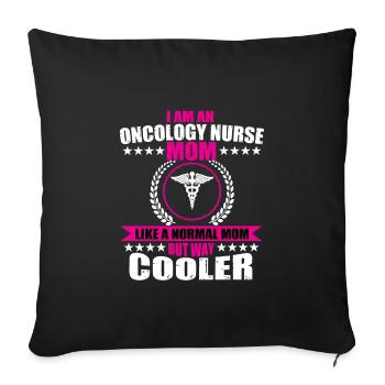 Oncology Nurse Mama - Sofa pillowcase 17,3'' x 17,3'' (45 x 45 cm) - black - Front
