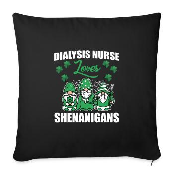 Funny Dialysis Nurse St. Patrick's Day - Sofa pillowcase 17,3'' x 17,3'' (45 x 45 cm) - black - Front