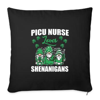 Lustige Picu-krankenschwester Liebt Den St. - Sofakissenbezug 45 x 45 cm - Schwarz - Vorne