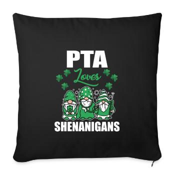 PTA adore la Saint-Patrick irlandaise de Shenanigance - Housse de coussin décorative 45 x 45 cm - noir - Devant
