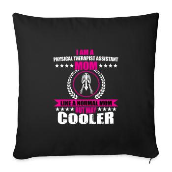 Physiothérapeute Assistante Mère - Housse de coussin décorative 45 x 45 cm - noir - Devant
