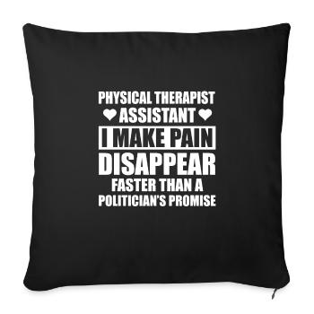 Physiotherapist - Sofa pillowcase 17,3'' x 17,3'' (45 x 45 cm) - black - Front