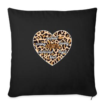 Motivierender Massagetherapeut Design - Sofakissenbezug 45 x 45 cm - Schwarz - Vorne