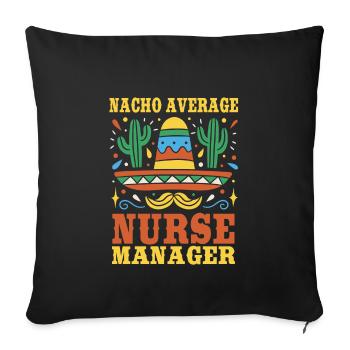 Nursing service management Mexican Cinco de Mayo - Sofa pillowcase 17,3'' x 17,3'' (45 x 45 cm) - black - Front