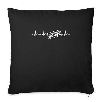 Prison Nurse Heartbeat - Sofa pillowcase 17,3'' x 17,3'' (45 x 45 cm) - black - Front