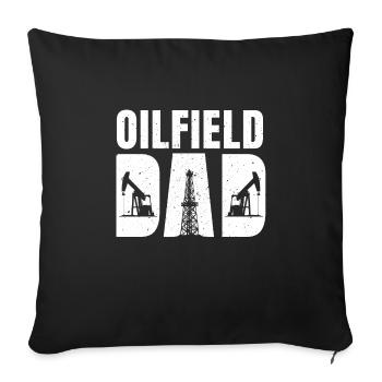 Papa Oil Field - Sofa pillowcase 17,3'' x 17,3'' (45 x 45 cm) - black - Front