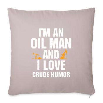 Drôle de plate-forme pétrolière Qoute - Housse de coussin décorative 45 x 45 cm - taupe clair - Devant