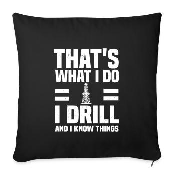 Oilfield workers - Sofa pillowcase 17,3'' x 17,3'' (45 x 45 cm) - black - Front