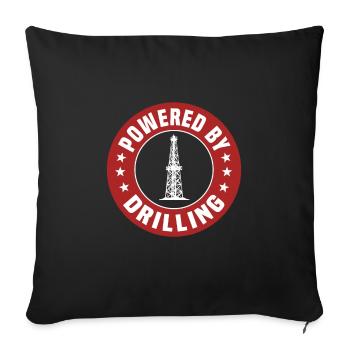 Angetrieben Durch Bohren - Sofakissenbezug 45 x 45 cm - Schwarz - Vorne