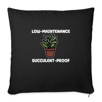 Drôle de chemise succulente - Housse de coussin décorative 45 x 45 cm - noir - Devant
